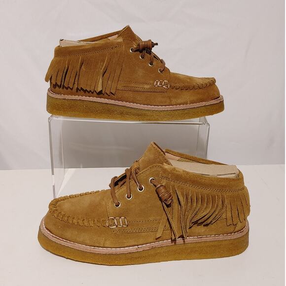 Sperry + Rebecca Minkoff Suede Fringe Chukka Fashion Boots Tan Womens Size US 7M - Picture 2 of 7